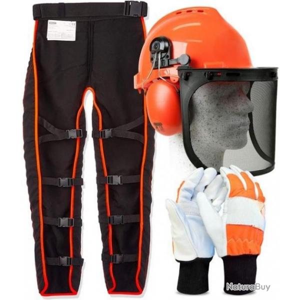 Kit de protection pour le travail - Casque + Gants + Pantalon de scurit - Livraison gratuite