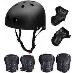 Kit de protection 7 pièces pour vélo : casque, genouillères, coudières - Livraison gratuite