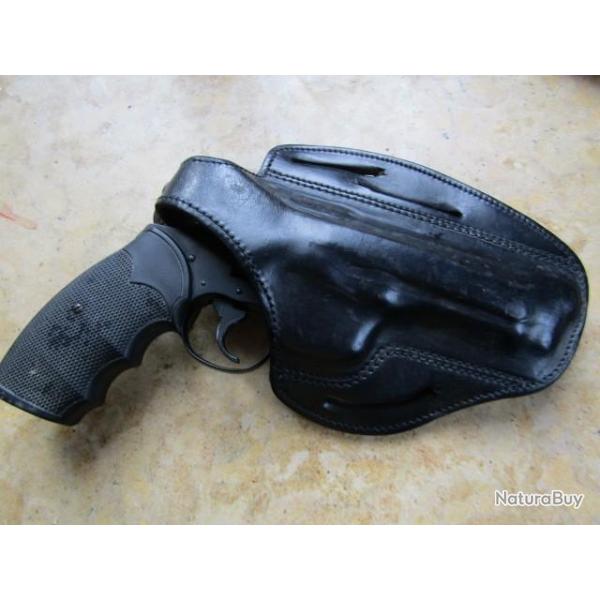 holster tui cuir pais modle GK ceinture police pistolet P228 revolver 38 spcial