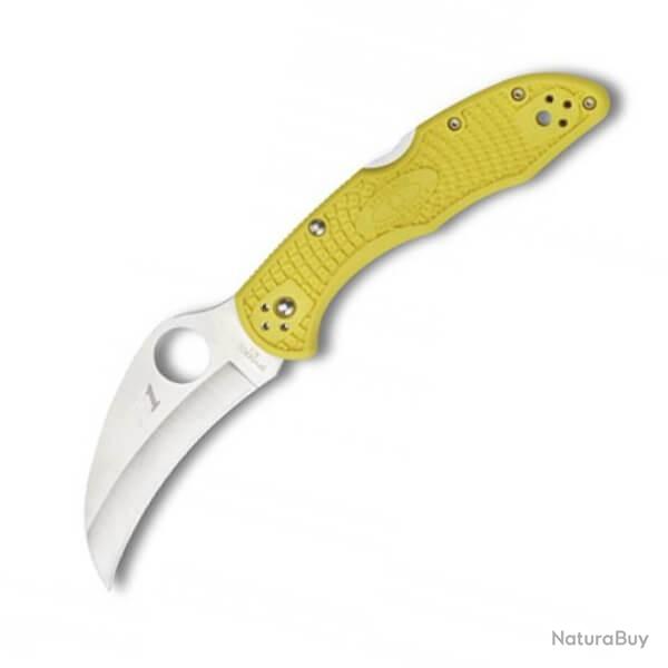 C106PYL2-Couteau de poche Spyderco Tasman Salt 2 jaune