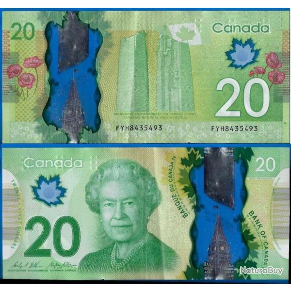 Canada 20 Dollars 2012 Billet Polymere Monument Reine Elizabeth 2 Prefixe FYH