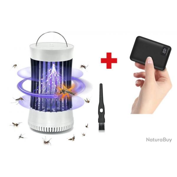 Lampe anti moustiques portable + Powerbank 10.000 mAh - Livraison gratuite et rapide