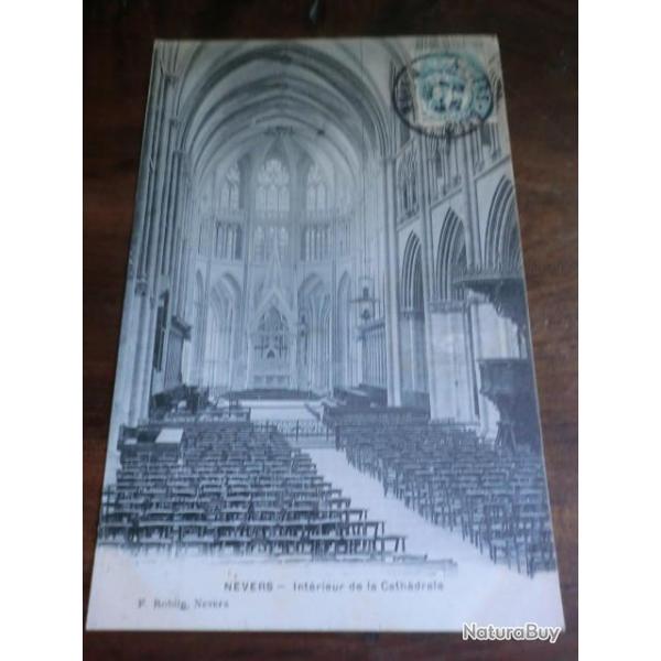 CP  dpt 58  NEVERS CATHEDRALE INTERIEUR