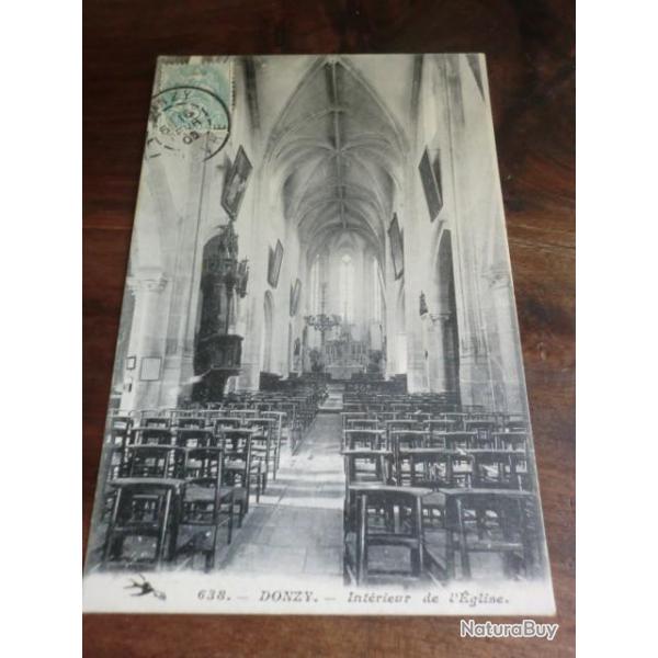 CP  dpt 58  DONZY  INTERIEUR EGLISE