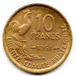 BELLE MONNAIE 10 FRANCS GUIRAUD 1951