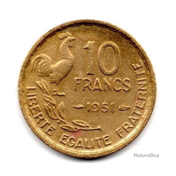 BELLE MONNAIE 10 FRANCS GUIRAUD 1951