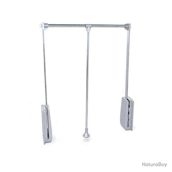 Penderie rabattable pour armoire, rglable 450 600 mm, jusqu' 12 kg, Acier, Chrom Emuca