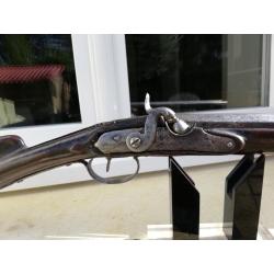 ancien fusil carabine à silex chasse transf percution xviii em français