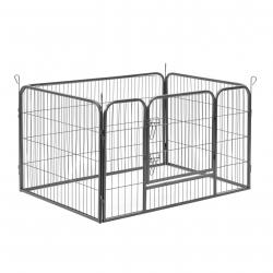 Enclos parc pour animaux de compagnie chiot lapin avec 4 panneaux et porte intérieur extérieur avec