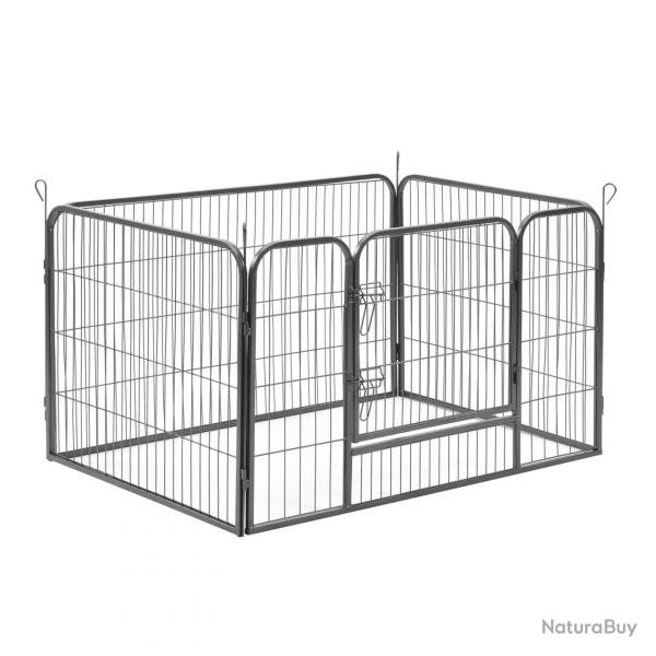 Enclos parc pour animaux de compagnie chiot lapin avec 4 panneaux et porte intrieur extrieur avec