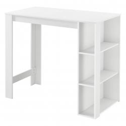 Table de bar design avec surfaces de rangement table bistrot avec 3 étagères panneaux de particules