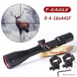 Lunette T-eagle R 4-16x44 SF gros calibre -  Montage haut 20mm offert!