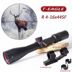 Lunette T-eagle R 4-16x44 SF gros calibre -  Montage conjoint 11mm offert!