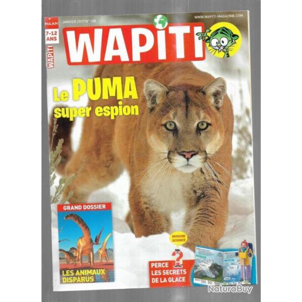 wapiti 358 janvier2017, 7-12 ans ,le puma, prhistoire, arbres en hiver, gorilles,