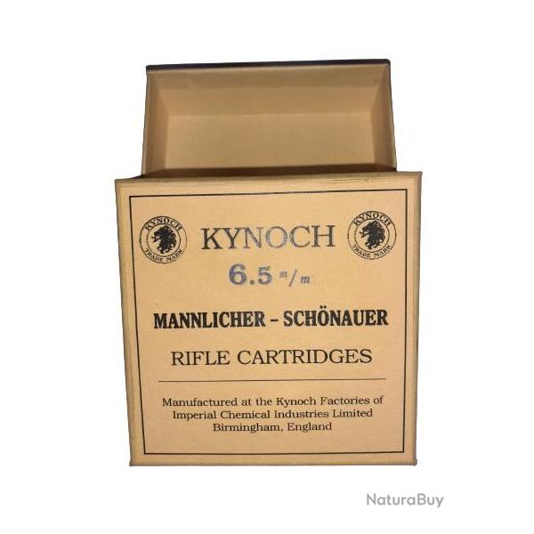 6,5 mm Mannlicher-Schonauer adopt par la Grce: reproduction boite cartouches (vide) KYNOCH 8914889
