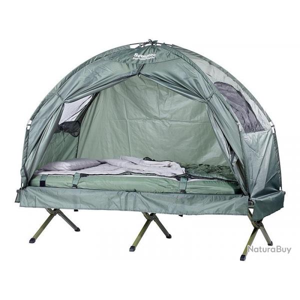 Tente Lit de Camp Surleve avec Sac de Couchage et Matelas Camping au SEC Package Tout en 1