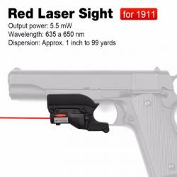 Visée laser rouge pour 1911 noire