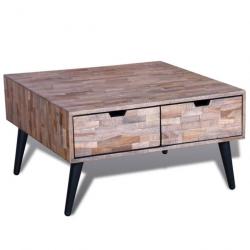 Table basse avec 4 tiroirs Bois de teck recyclé 241708