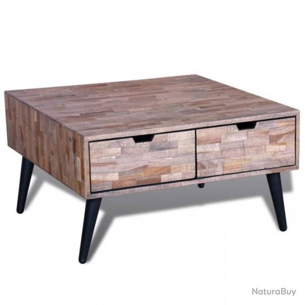 Table basse avec 4 tiroirs Bois de teck recycl 241708