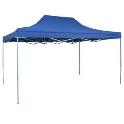 Tente de réception pliable professionnelle 3x4 m Acier Bleu 48889