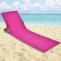 Chaise tapis de plage pliable PVC Rose 423981