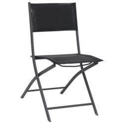 Chaises de jardin pliables 2 pcs Acier et textilène 313082