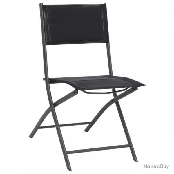 Chaises de jardin pliables 2 pcs Acier et textilne 313082