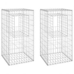 Poteaux à panier de gabion 2 pcs 50x50x100 cm Fer 151269