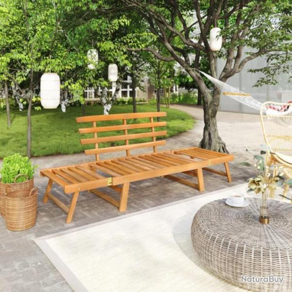 Banc de jardin 2-en-1 190 cm Bois solide d acacia 316471