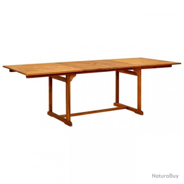 Table  dner de jardin (160-240)x100x75cm Bois d acacia massif 316566
