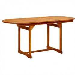 Table à dîner de jardin (120-170)x80x75 cm Bois d acacia massif 316567
