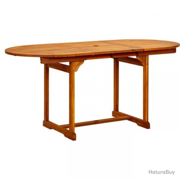 Table  dner de jardin (120-170)x80x75 cm Bois d acacia massif 316567