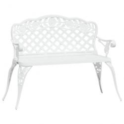 Banc de jardin 108 cm Aluminium coulé Blanc 317742