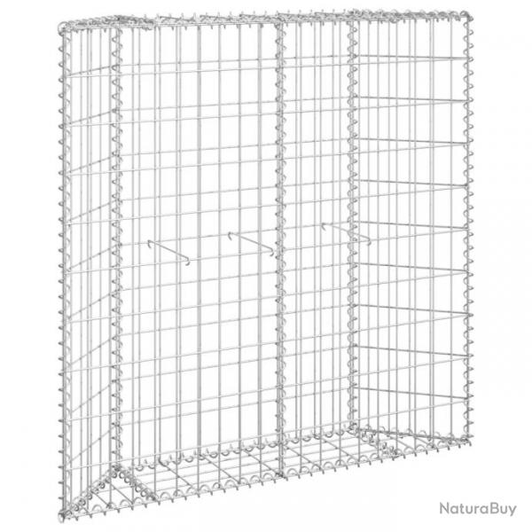 Lit surlev  gabion en trapze Acier galvanis 100x20x100 cm