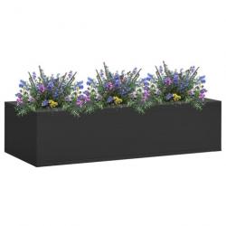 Boîte à fleurs de bureau Anthracite 90x40x23 cm Acier 336428