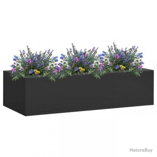 Bote  fleurs de bureau Anthracite 90x40x23 cm Acier 336428