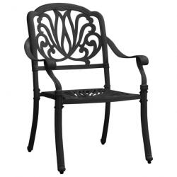 Chaises de jardin 2 pcs Aluminium coulé Noir 315568