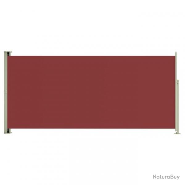 Auvent latral rtractable de patio 140x300 cm Rouge