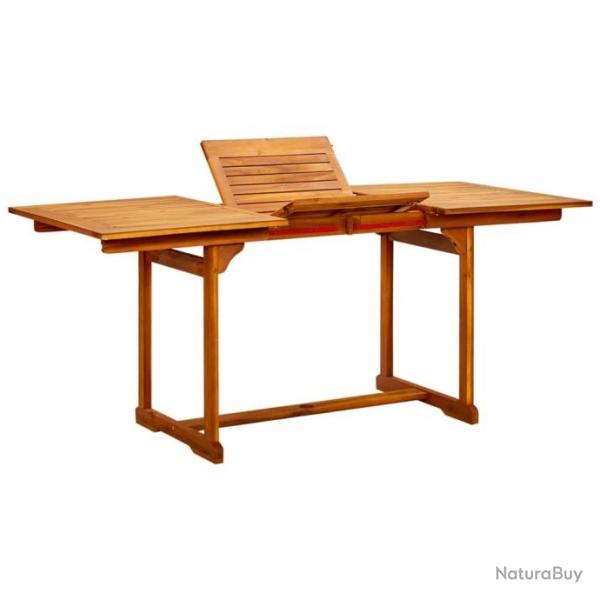 Table  dner de jardin (120-170)x80x75 cm Bois d acacia massif 316568