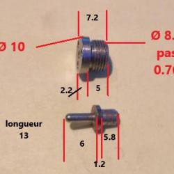 BOUCHON DE PLATINE  AVEC SON PERCUTEUR          BOUPLAT-A