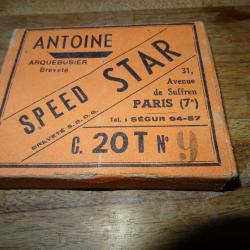 Boite de cartouches de collection ANTOINE "SPEED STAR" Cal.20 plomb de 9 (sertissage atypique)