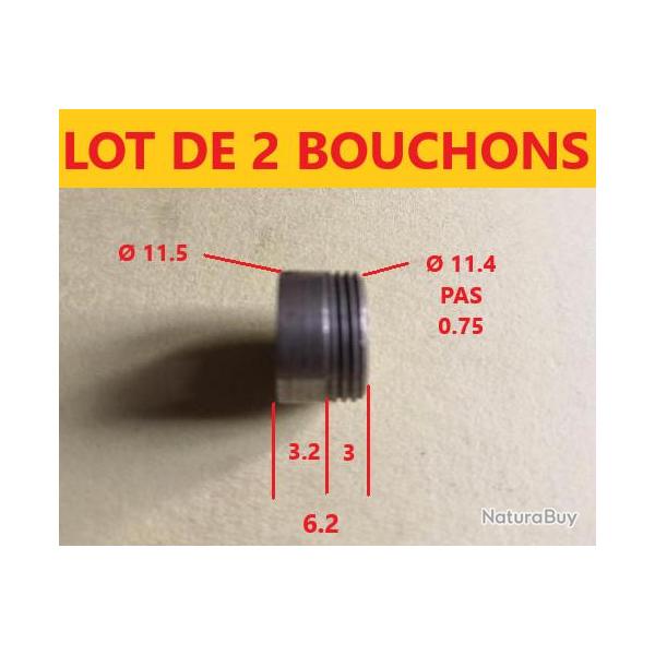 LOT DE 2 BOUCHONS DE FUSIL  PLATINES      BOUPLAT-B