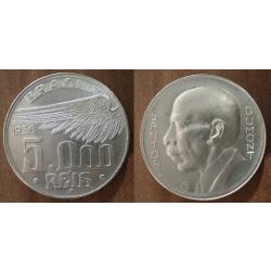 Bresil 5000 Reis 1936 Santos Dumont Pièce Argent