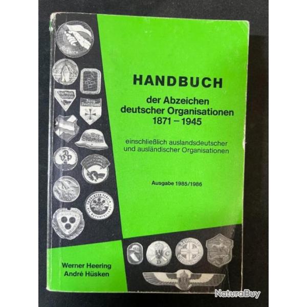 Livre Handbuch der Abzeichen deutscher Organisationen 1871-1945