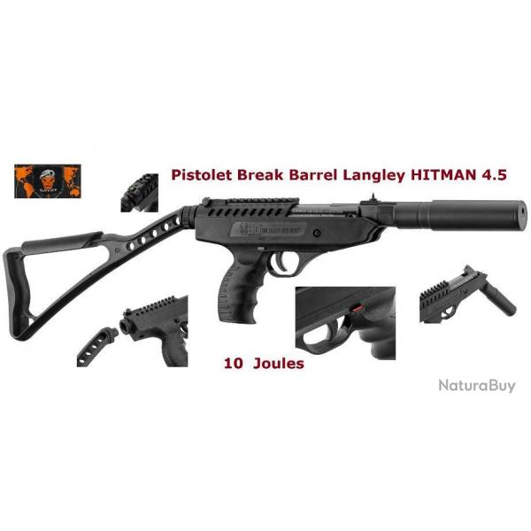 Pistolet  Air break barrel langley hitman Cal. 4.5 mm
