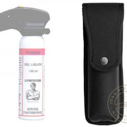 Etui porte aérosol anti agression en polyester 100 ml