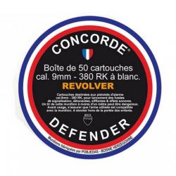 Concorde Defender Cartouche à blanc 9mm R.K. / 380 (x50)