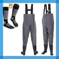 Waders De Pêche Shimano En PVC - Tour De Poitrine, Pantalon Cuissardes - Imperméable Et Respirant