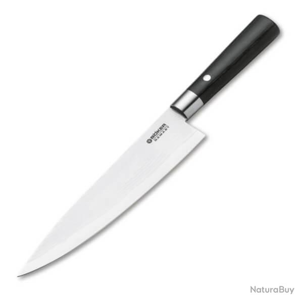 130417DAM-Couteau de cuisine Santoku Bker Damas Black