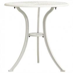 Table de jardin Blanc 62x62x65 cm Aluminium coulé 315581